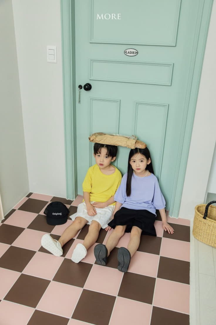 More - Korean Children Fashion - #kidsshorts - Linen Crew Neck Knit Tee - 8