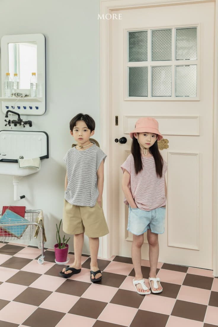 More - Korean Children Fashion - #kidsstore - Stripes Sleeveless Tee - 7