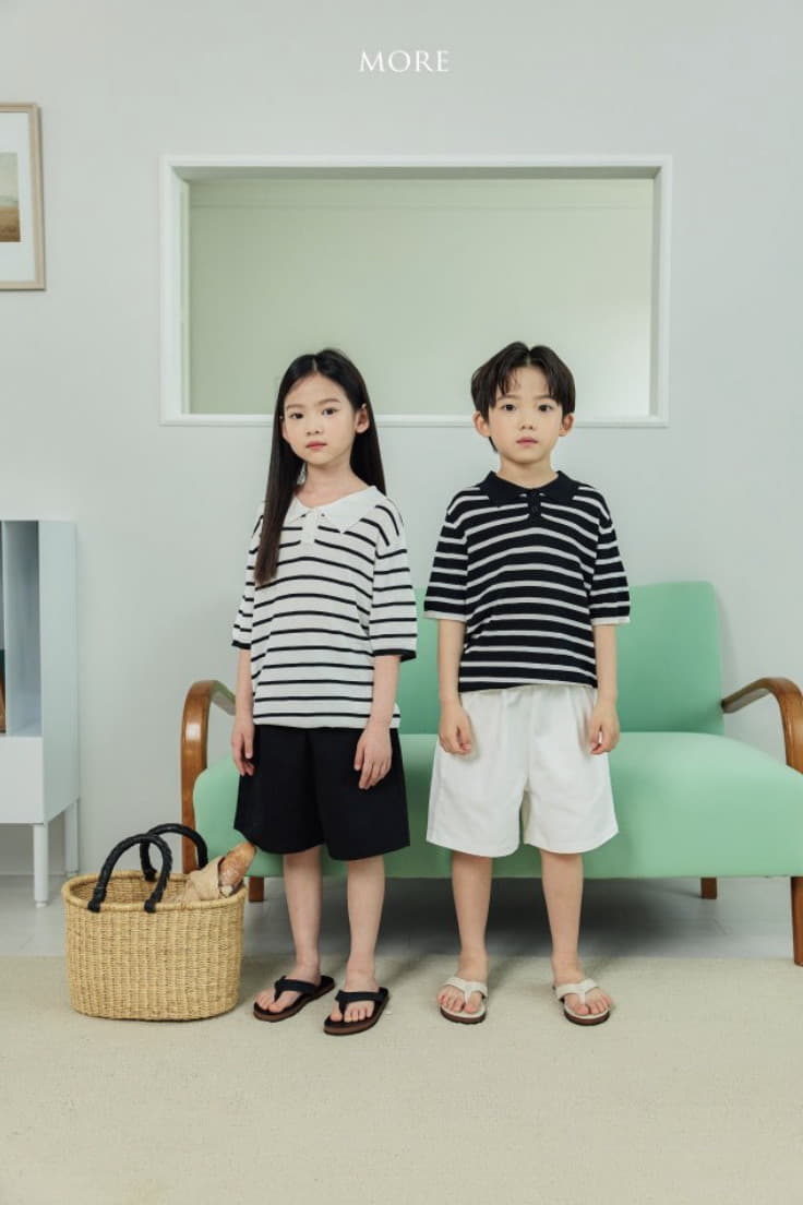More - Korean Children Fashion - #kidsstore - Linen Collar Knit Tee - 8