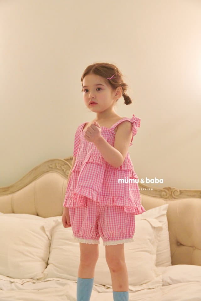 Mumunbaba - Korean Children Fashion - #prettylittlegirls - Check Cancan Blouse - 4