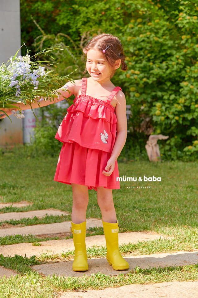 Mumunbaba - Korean Children Fashion - #childofig - Cherry Shirring Tee - 2
