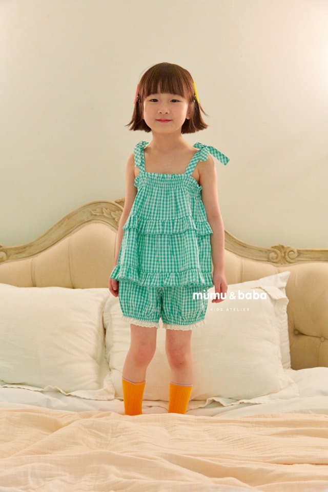 Mumunbaba - Korean Children Fashion - #designkidswear - Check Cancan Blouse - 7