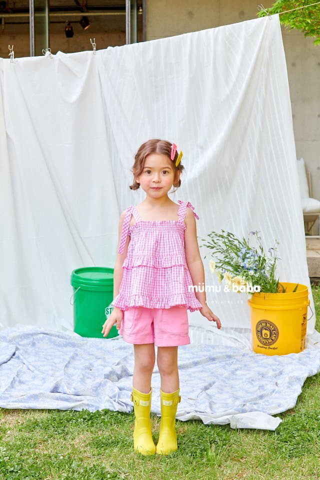 Mumunbaba - Korean Children Fashion - #kidsstore - Check Cancan Blouse - 11