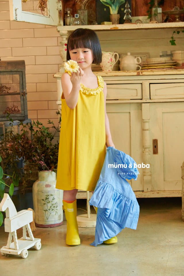 Mumunbaba - Korean Children Fashion - #kidzfashiontrend - Frill Sleeveless One-piece - 5