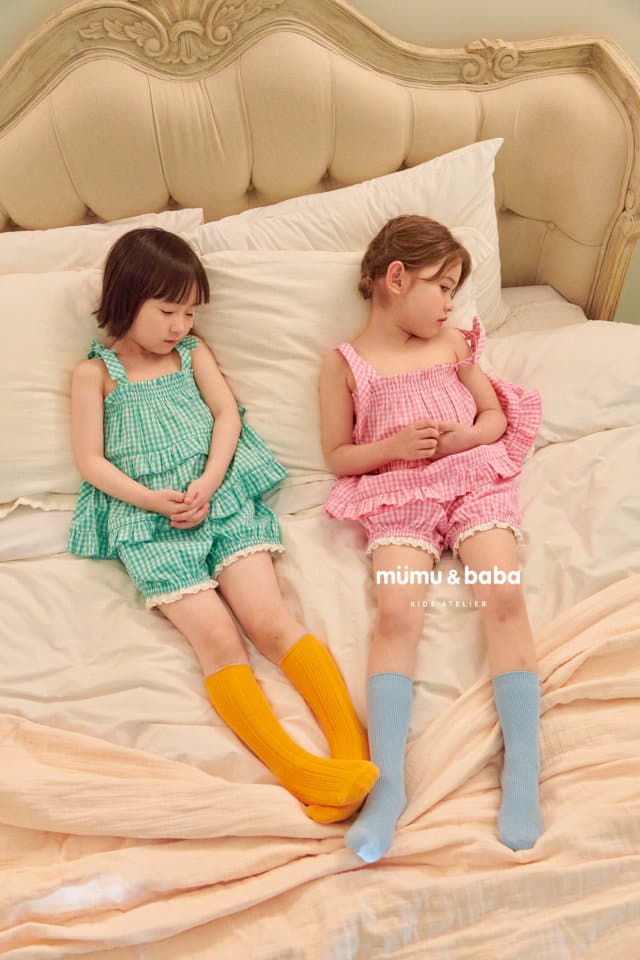 Mumunbaba - Korean Children Fashion - #magicofchildhood - Check Cancan Blouse