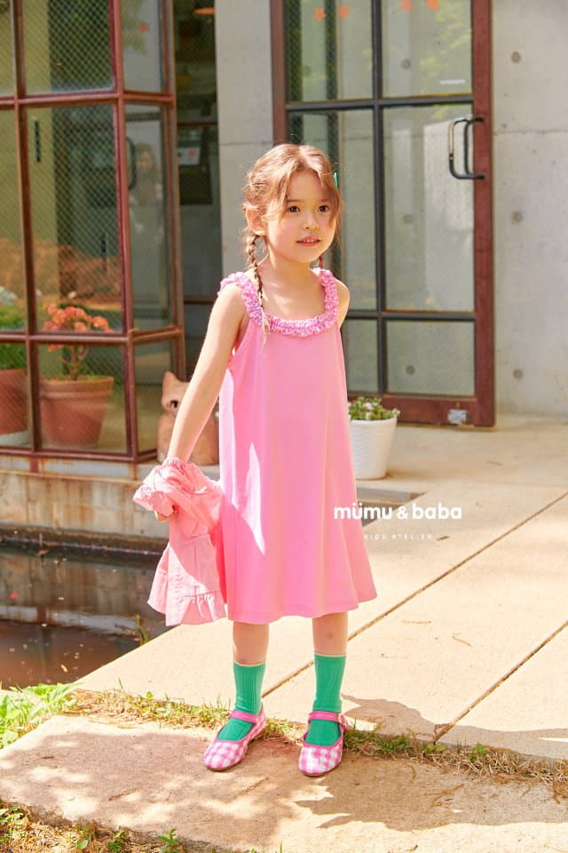 Mumunbaba - Korean Children Fashion - #prettylittlegirls - Frill Sleeveless One-piece - 10