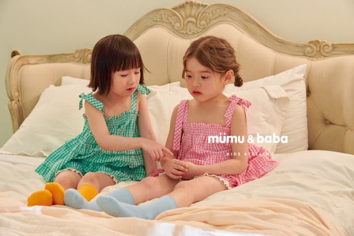 Mumunbaba - Korean Children Fashion - #prettylittlegirls - Check Cancan Blouse - 3