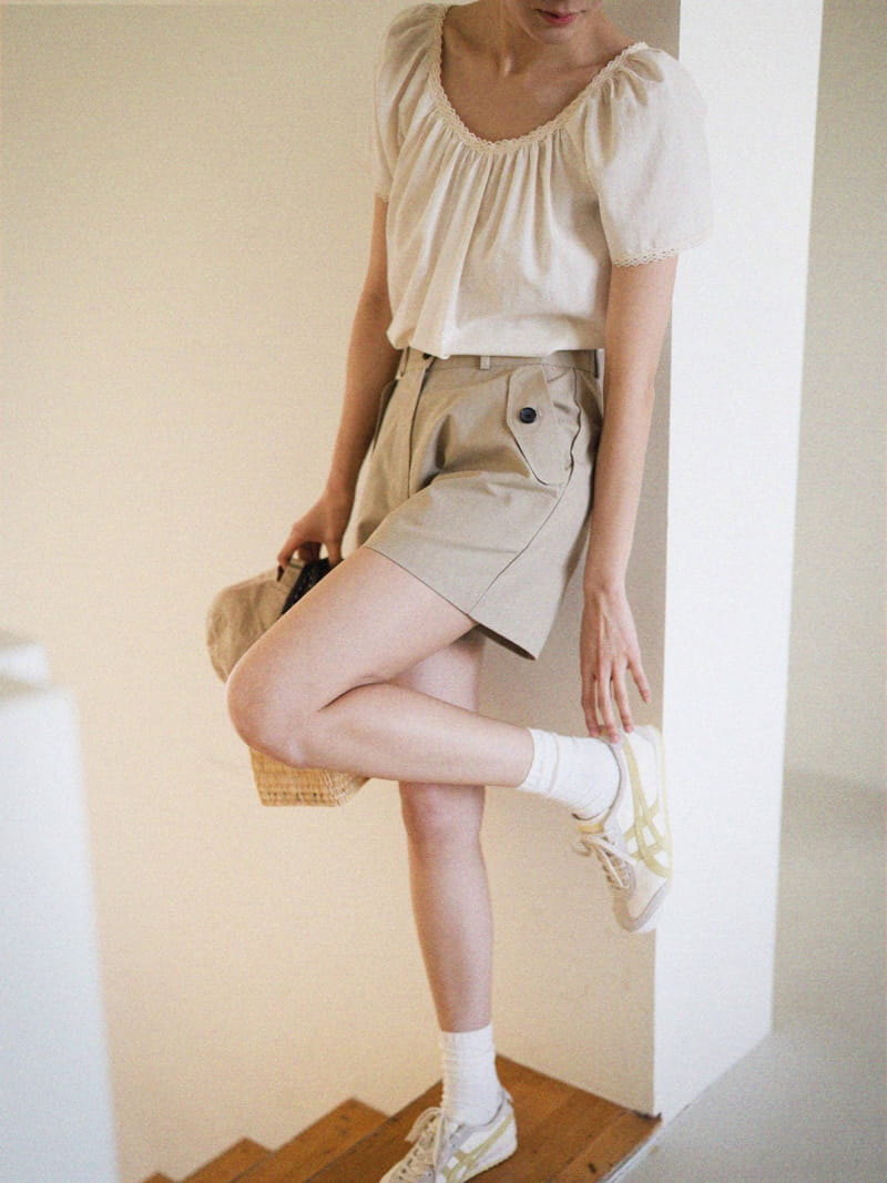 Nan - Korean Women Fashion - #shopsmall - Tencel Flap Shorts - 11