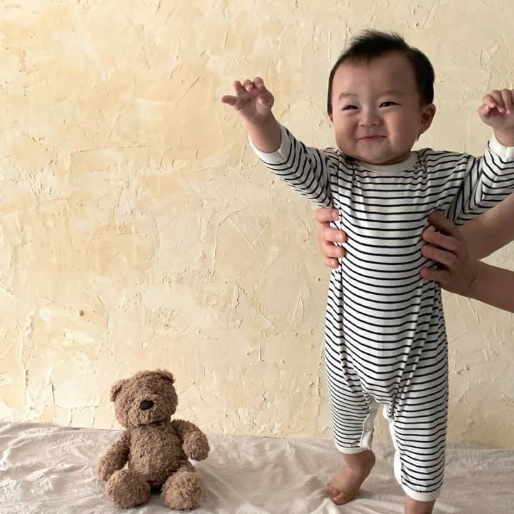 Night Bebe - Korean Baby Fashion - #babyboutiqueclothing - Stripes Bodysuit - 2