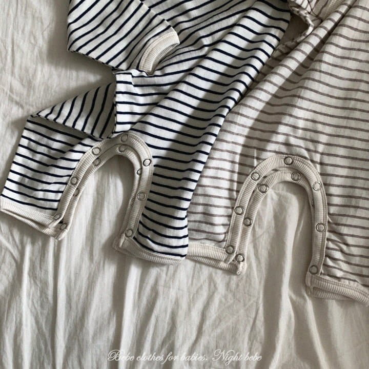 Night Bebe - Korean Baby Fashion - #babyoninstagram - Stripes Bodysuit - 8