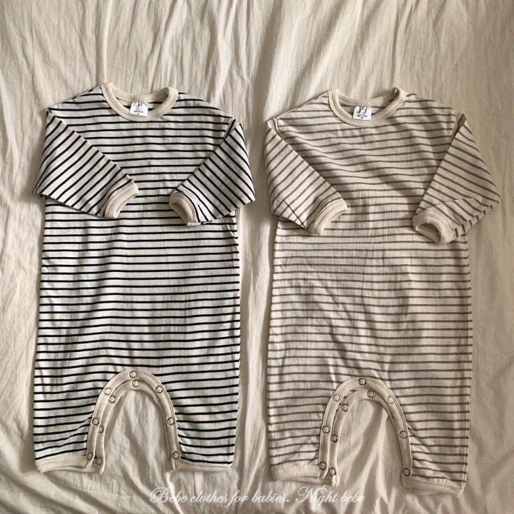 Night Bebe - Korean Baby Fashion - #babyoutfit - Stripes Bodysuit - 11