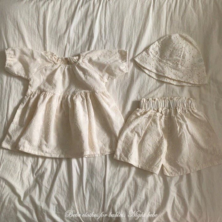 Night Bebe - Korean Baby Fashion - #onlinebabyshop - Flower Embroidery Shorts - 6