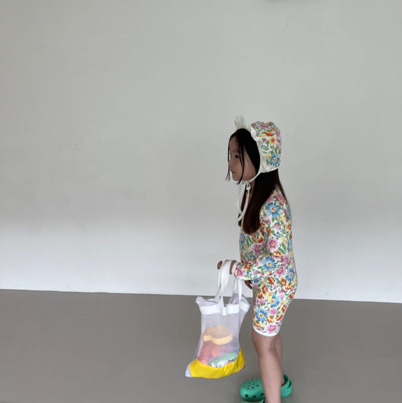 O Wa - Korean Children Fashion - #childrensboutique - Flower Frill Swim Hat - 3