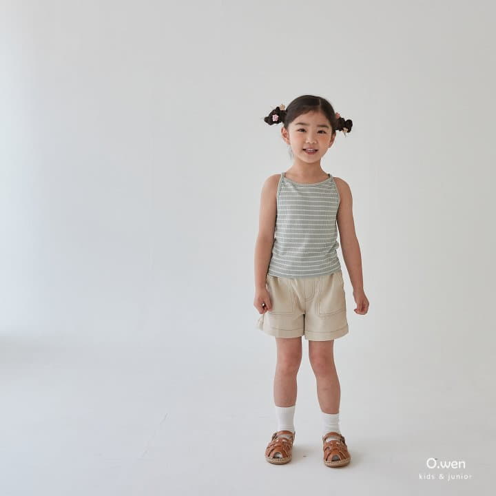 O Wen - Korean Children Fashion - #childrensboutique - Stitch Linen Shorts - 11