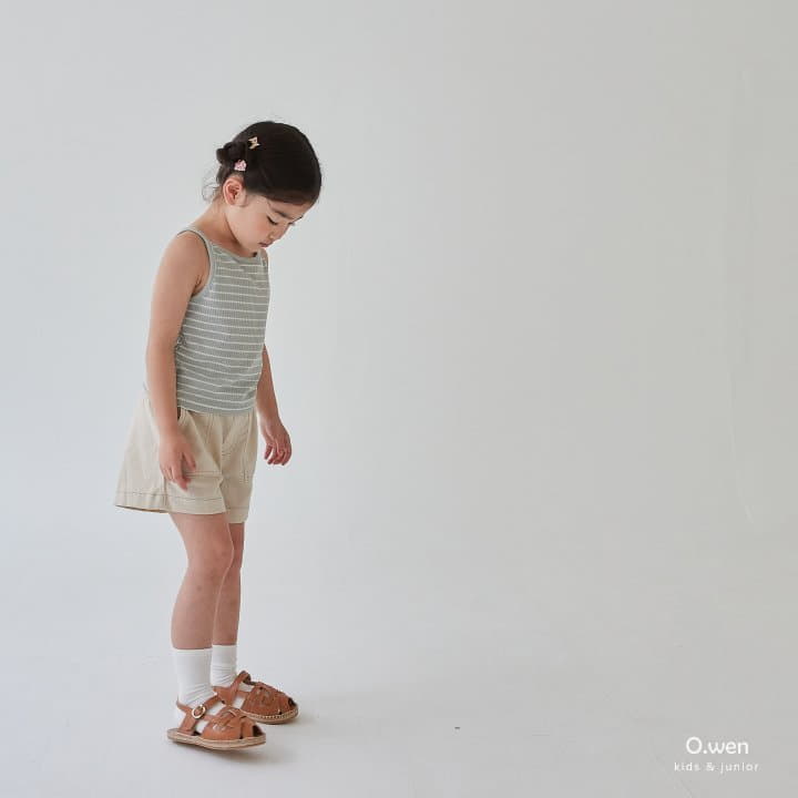 O Wen - Korean Children Fashion - #designkidswear - Stitch Linen Shorts - 12