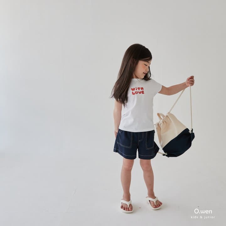 O Wen - Korean Children Fashion - #kidsshorts - Love Tee - 12