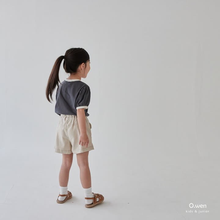 O Wen - Korean Children Fashion - #prettylittlegirls - Stitch Linen Shorts - 6