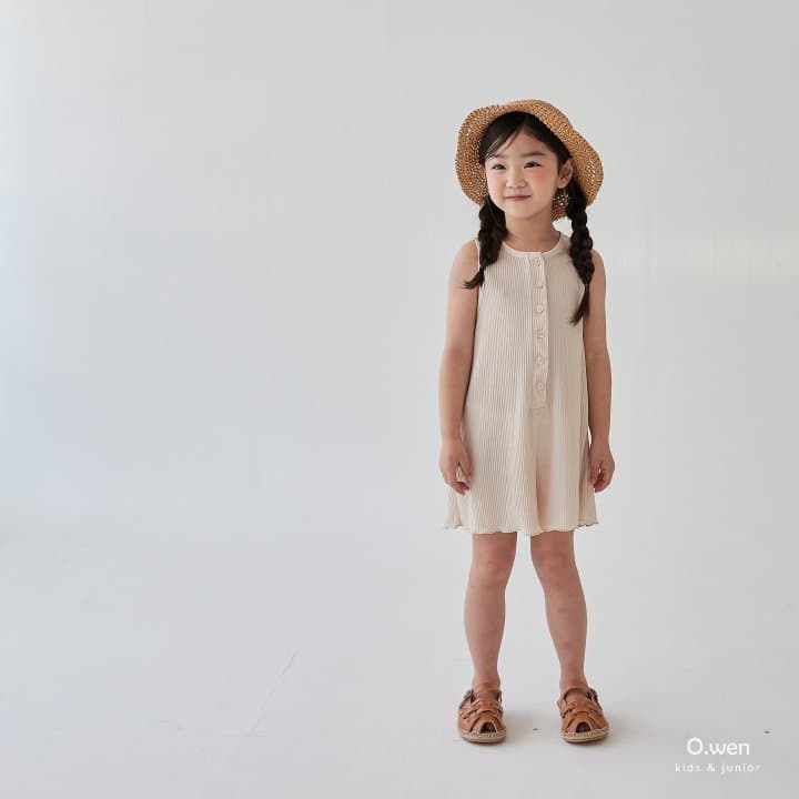 O Wen - Korean Children Fashion - #toddlerclothing - Pleats Jumpsuit - 4