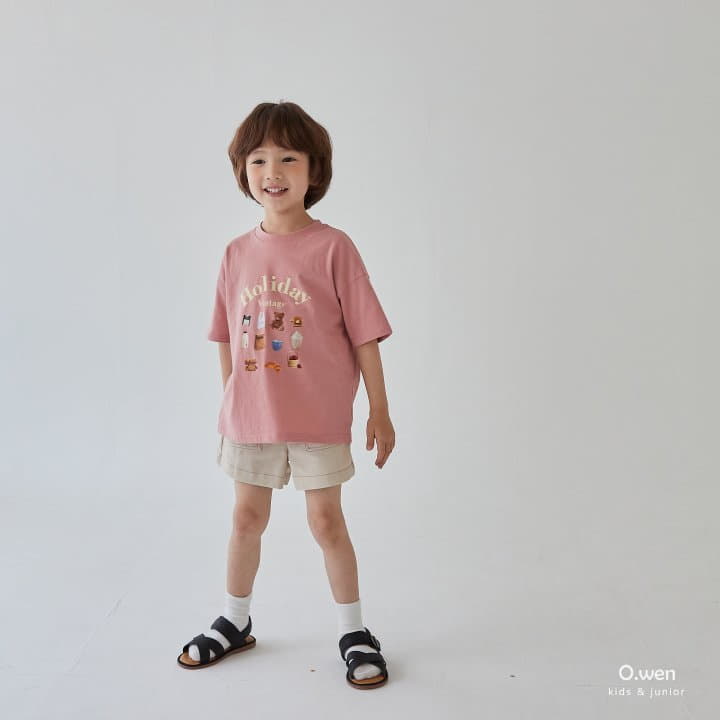 O Wen - Korean Children Fashion - #toddlerclothing - Stitch Linen Shorts - 8