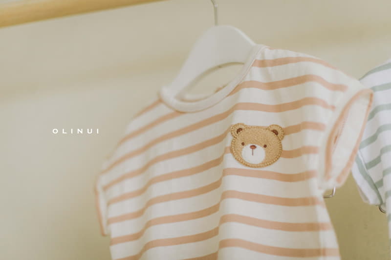 Olinui - Korean Baby Fashion - #babyclothing - Magic Bear Button Tee - 5