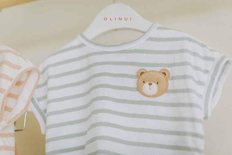 Olinui - Korean Baby Fashion - #babyfashion - Magic Bear Button Tee - 6