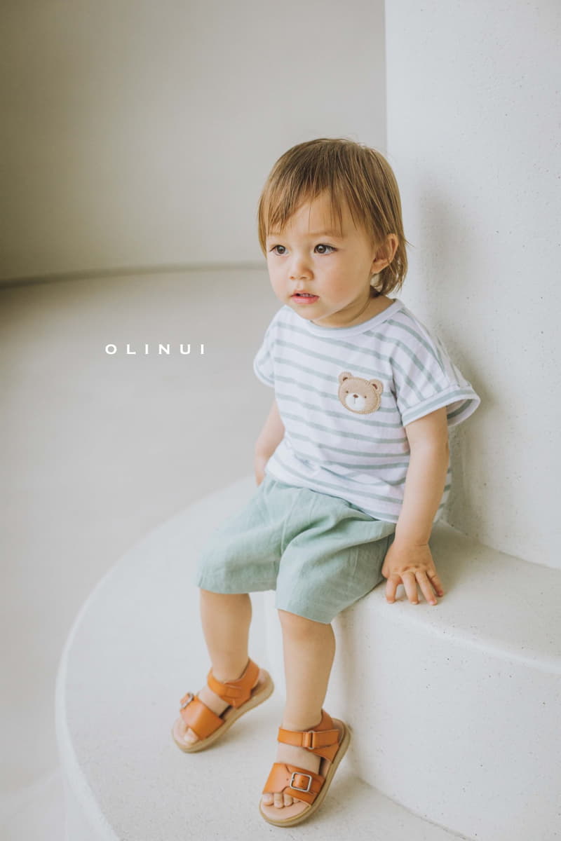 Olinui - Korean Baby Fashion - #babyfever - Magic Bear Button Tee - 7