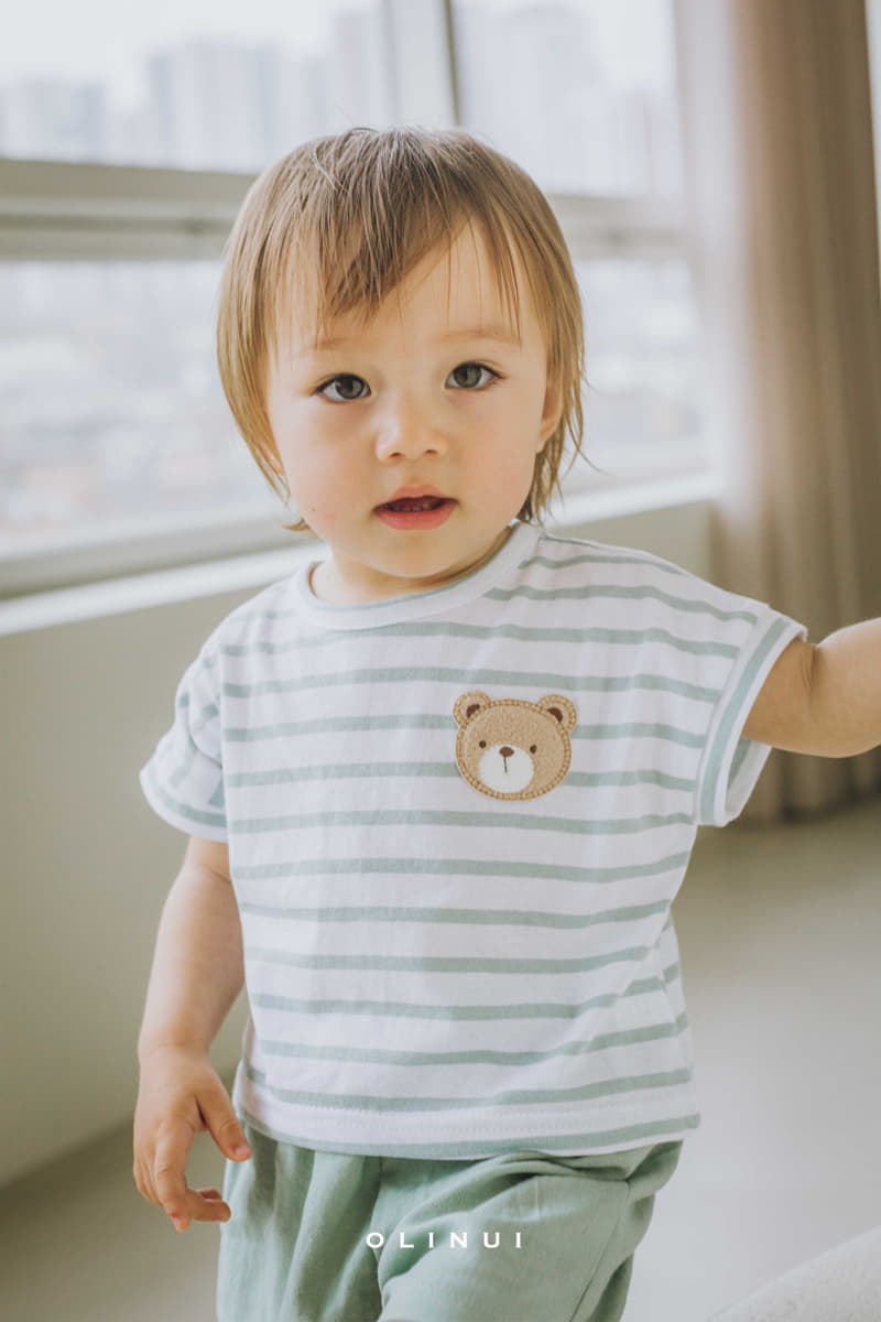 Olinui - Korean Baby Fashion - #babygirlfashion - Magic Bear Button Tee - 8