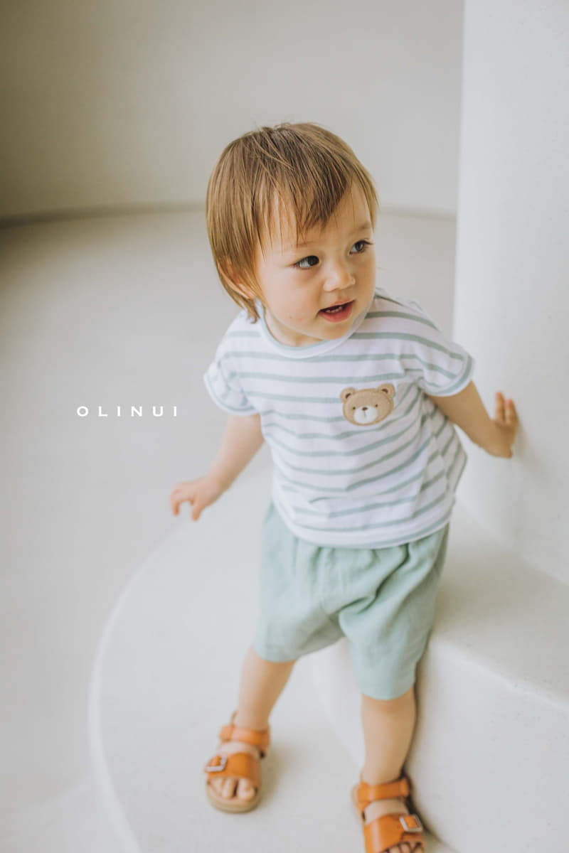 Olinui - Korean Baby Fashion - #babylifestyle - Magic Bear Button Tee - 9