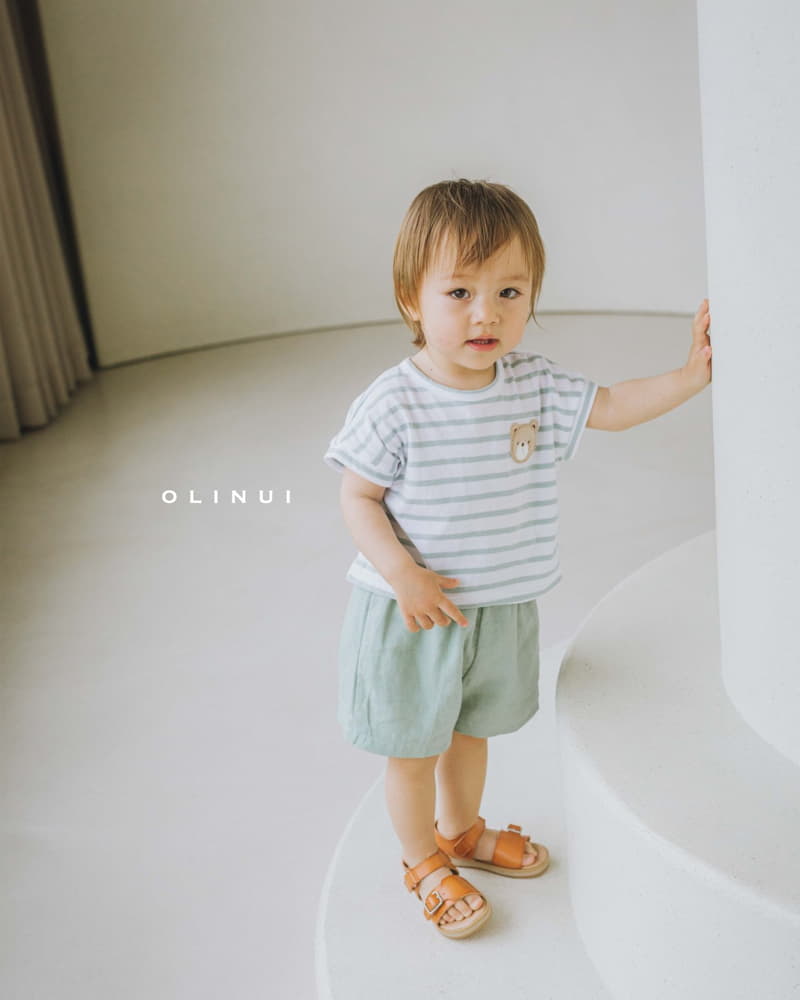 Olinui - Korean Baby Fashion - #babyoninstagram - Magic Bear Button Tee - 10