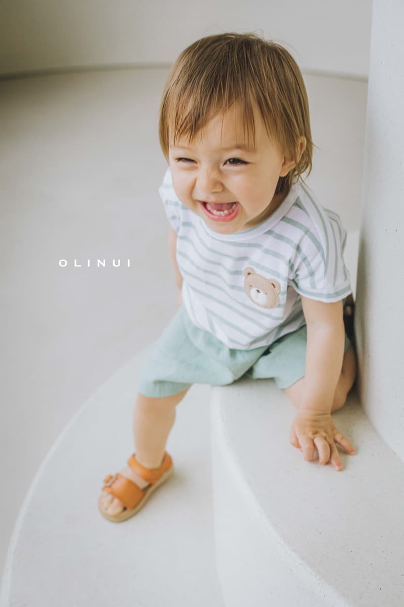 Olinui - Korean Baby Fashion - #babyootd - Magic Bear Button Tee - 11