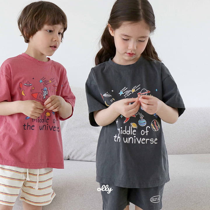Ollymarket - Korean Children Fashion - #kidsshorts - Space Pigment Tee - 12