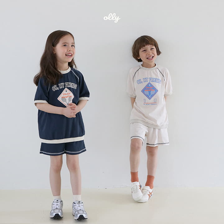 Ollymarket - Korean Children Fashion - #kidsstore - Friends Top Bottom Set - 6