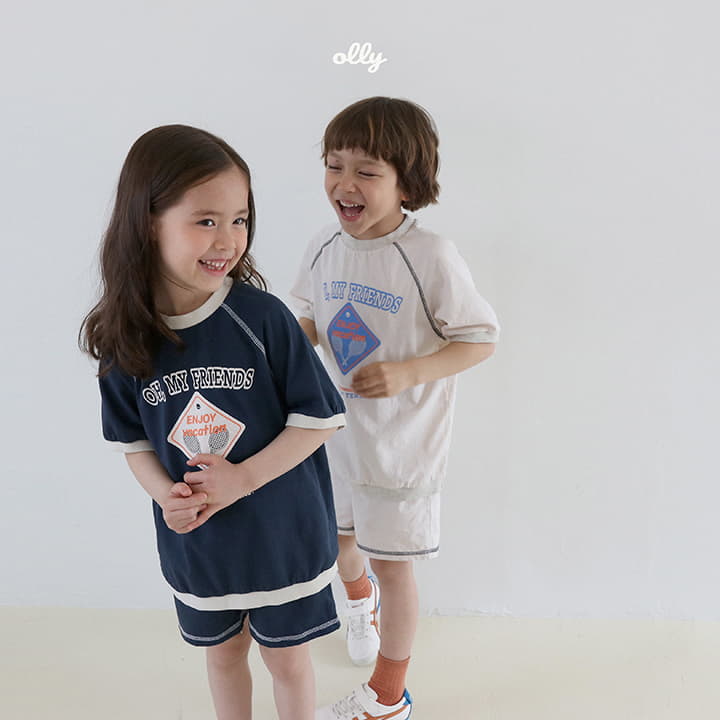 Ollymarket - Korean Children Fashion - #kidzfashiontrend - Friends Top Bottom Set - 7