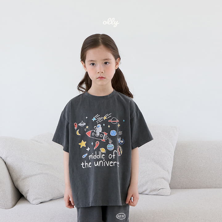 Ollymarket - Korean Children Fashion - #prettylittlegirls - Space Pigment Tee - 4