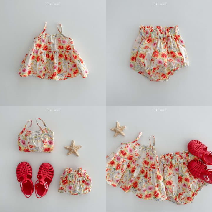 Oott Bebe - Korean Baby Fashion - #babyboutique - Garden Sleeveless Bodysuit Bloomer Set - 8