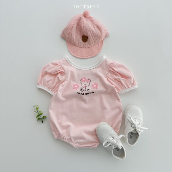 Oott Bebe - Korean Baby Fashion - #babyfever - Daisy Puff Bodysuit