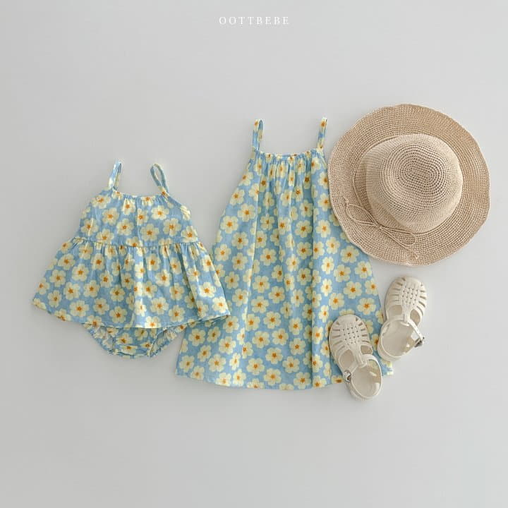 Oott Bebe - Korean Baby Fashion - #babyfever - Garden Sleeveless Bodysuit Bloomer Set - 12