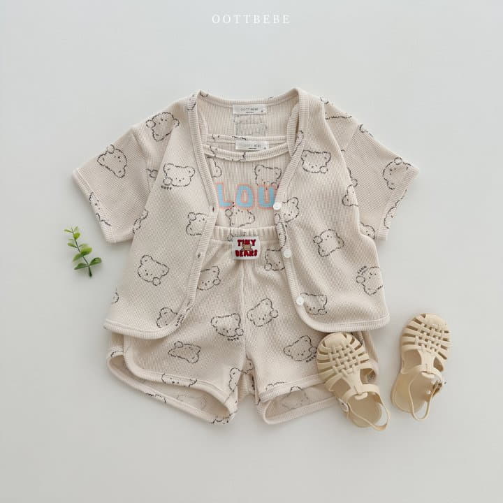 Oott Bebe - Korean Baby Fashion - #babygirlfashion - Cloud Waffle Cardigan - 11