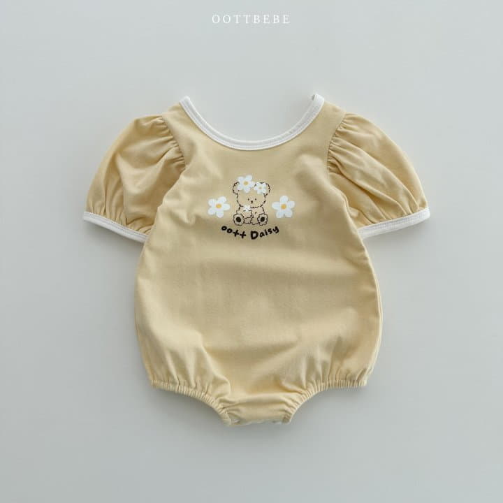 Oott Bebe - Korean Baby Fashion - #babylifestyle - Daisy Puff Bodysuit - 4