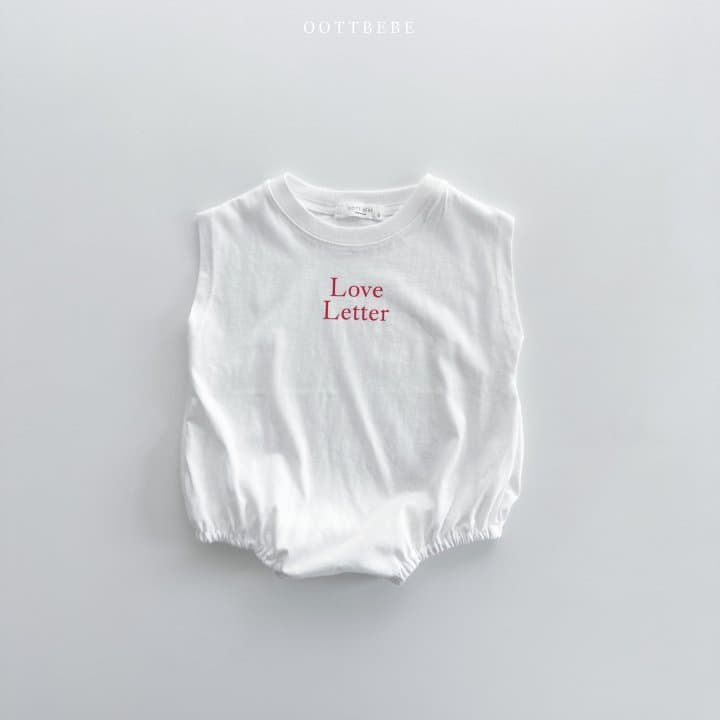 Oott Bebe - Korean Baby Fashion - #babyoutfit - Love Letter Bodysuit
