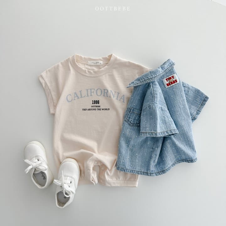 Oott Bebe - Korean Baby Fashion - #babywear - California Shorts Bodysuit - 6