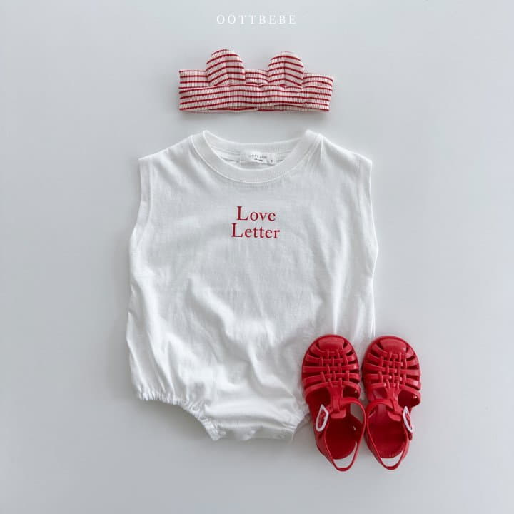 Oott Bebe - Korean Baby Fashion - #onlinebabyboutique - Love Letter Bodysuit - 3