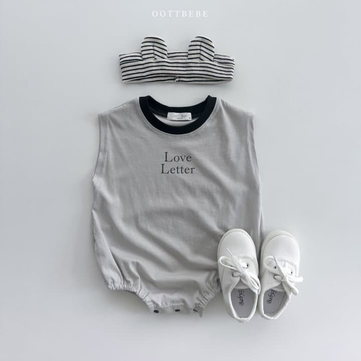 Oott Bebe - Korean Baby Fashion - #onlinebabyboutique - Love Letter Bodysuit - 4