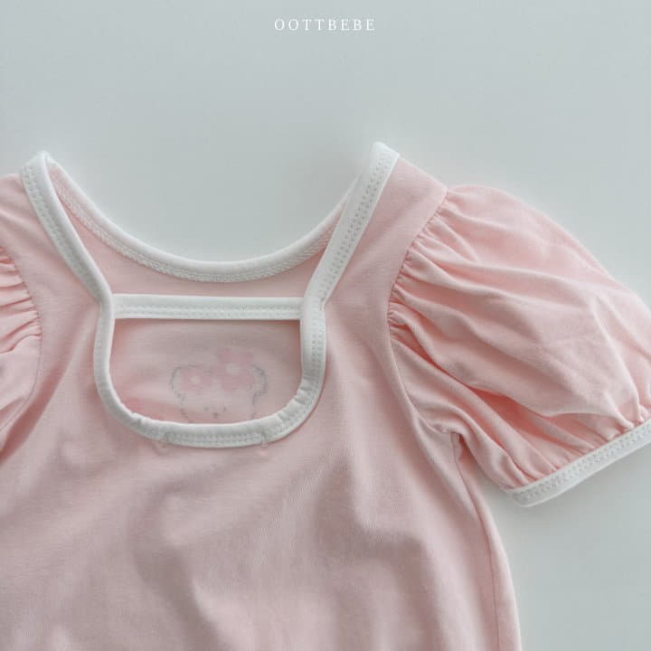 Oott Bebe - Korean Baby Fashion - #onlinebabyshop - Daisy Puff Bodysuit - 10