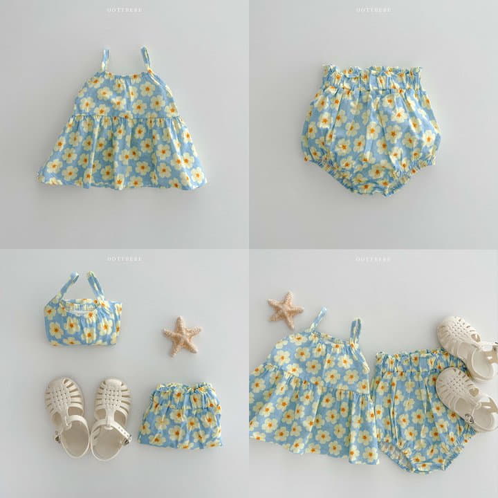 Oott Bebe - Korean Baby Fashion - #smilingbaby - Garden Sleeveless Bodysuit Bloomer Set - 7
