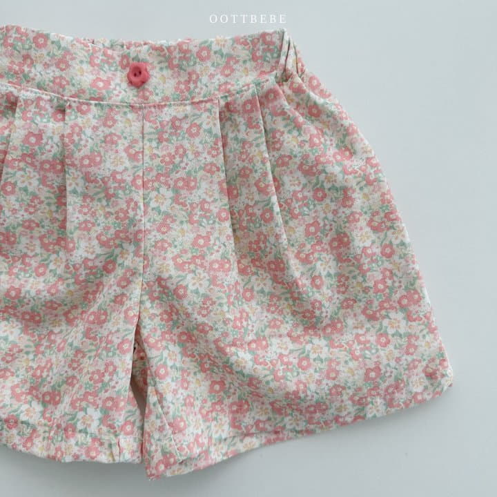 Oott Bebe - Korean Children Fashion - #Kfashion4kids - Flower Pintuck Shorts - 8