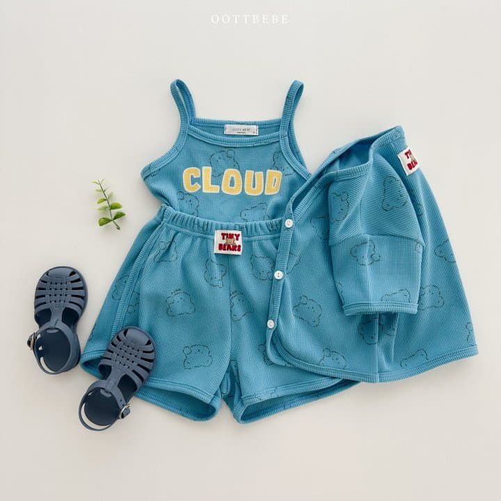 Oott Bebe - Korean Children Fashion - #childrensboutique - Cloud Waffle String Sleeveless - 9