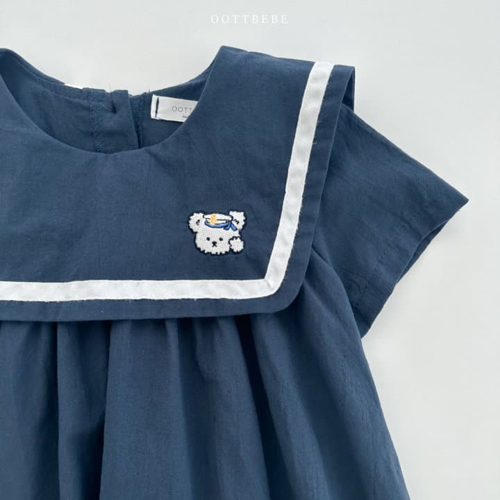 Oott Bebe - Korean Children Fashion - #childrensboutique - Marine Bear One-piece - 4
