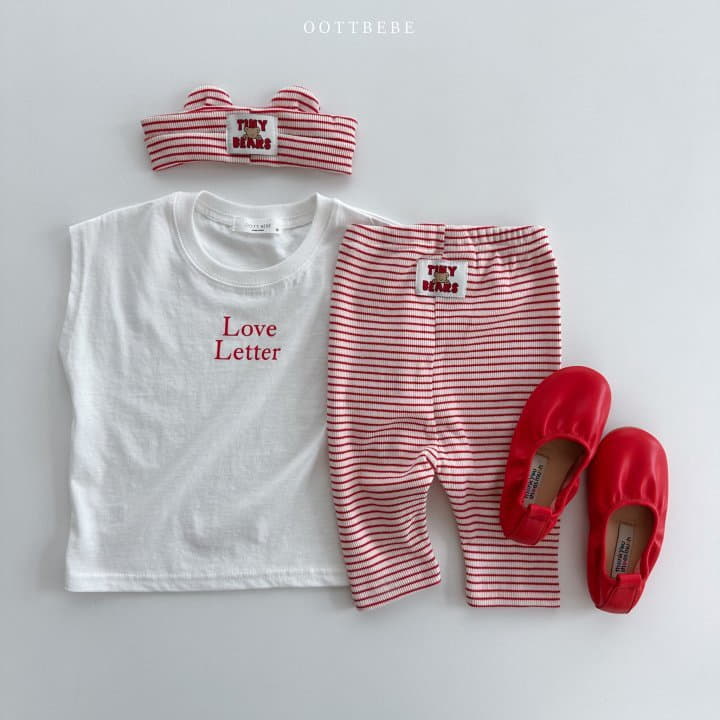 Oott Bebe - Korean Children Fashion - #designkidswear - Love Letter Sleeveless - 7
