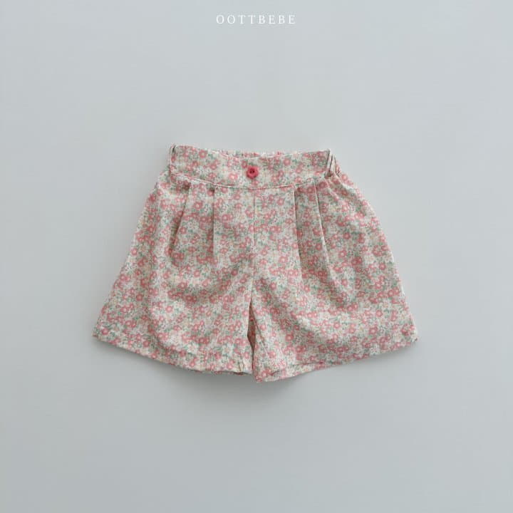 Oott Bebe - Korean Children Fashion - #designkidswear - Flower Pintuck Shorts - 2